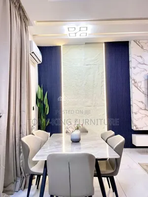 Imported Luxury Marble Top Dining Table Set by 6-Seater.