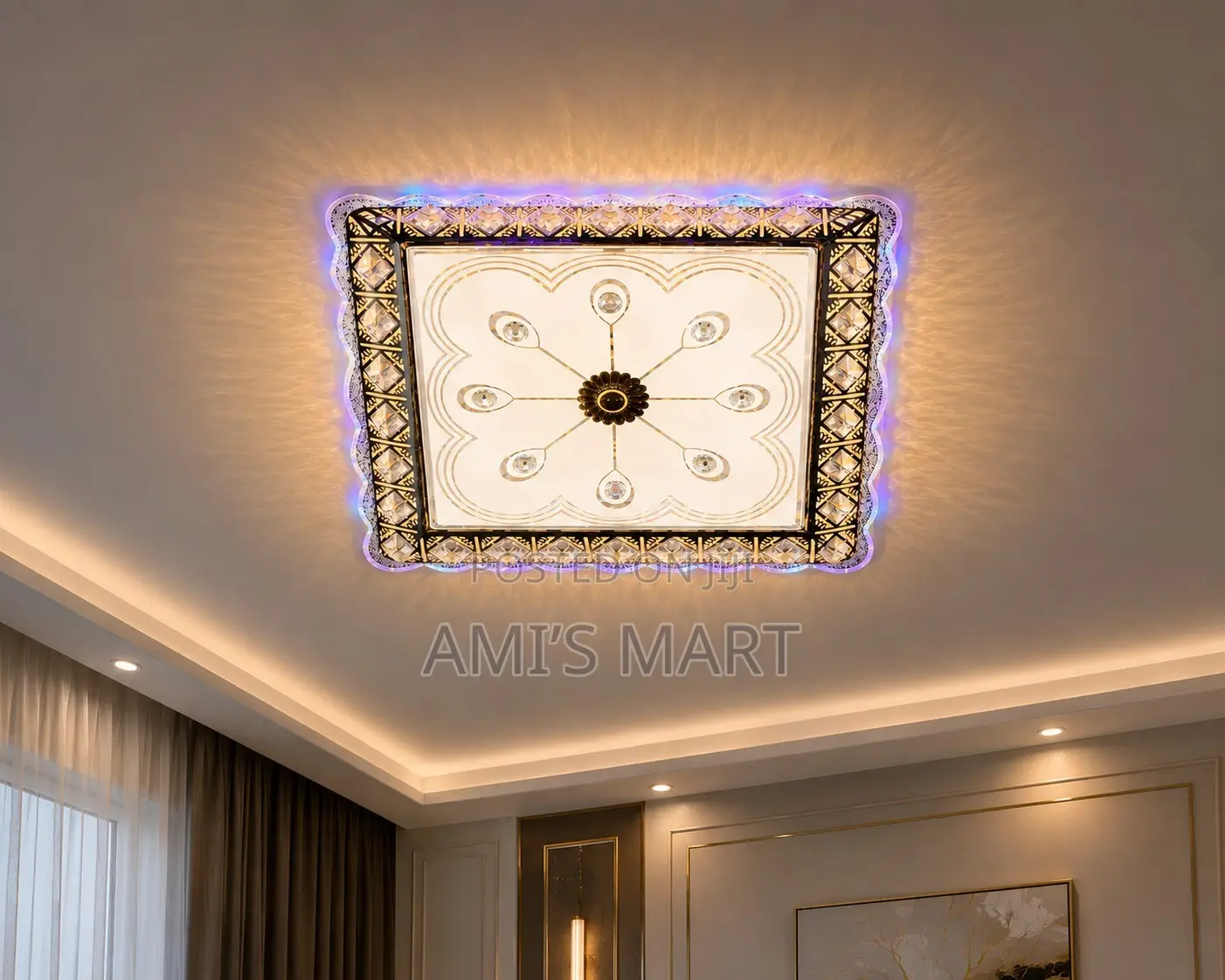 Quality Crystal Design Ceiling LED Flush Mount Light by 500mm