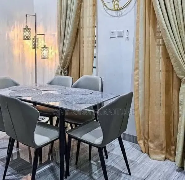 Marble Dining Table Set by 6-Seater
