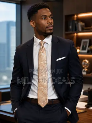 Classic Men's Gold Pattern Stylish Corporate Neck Tie