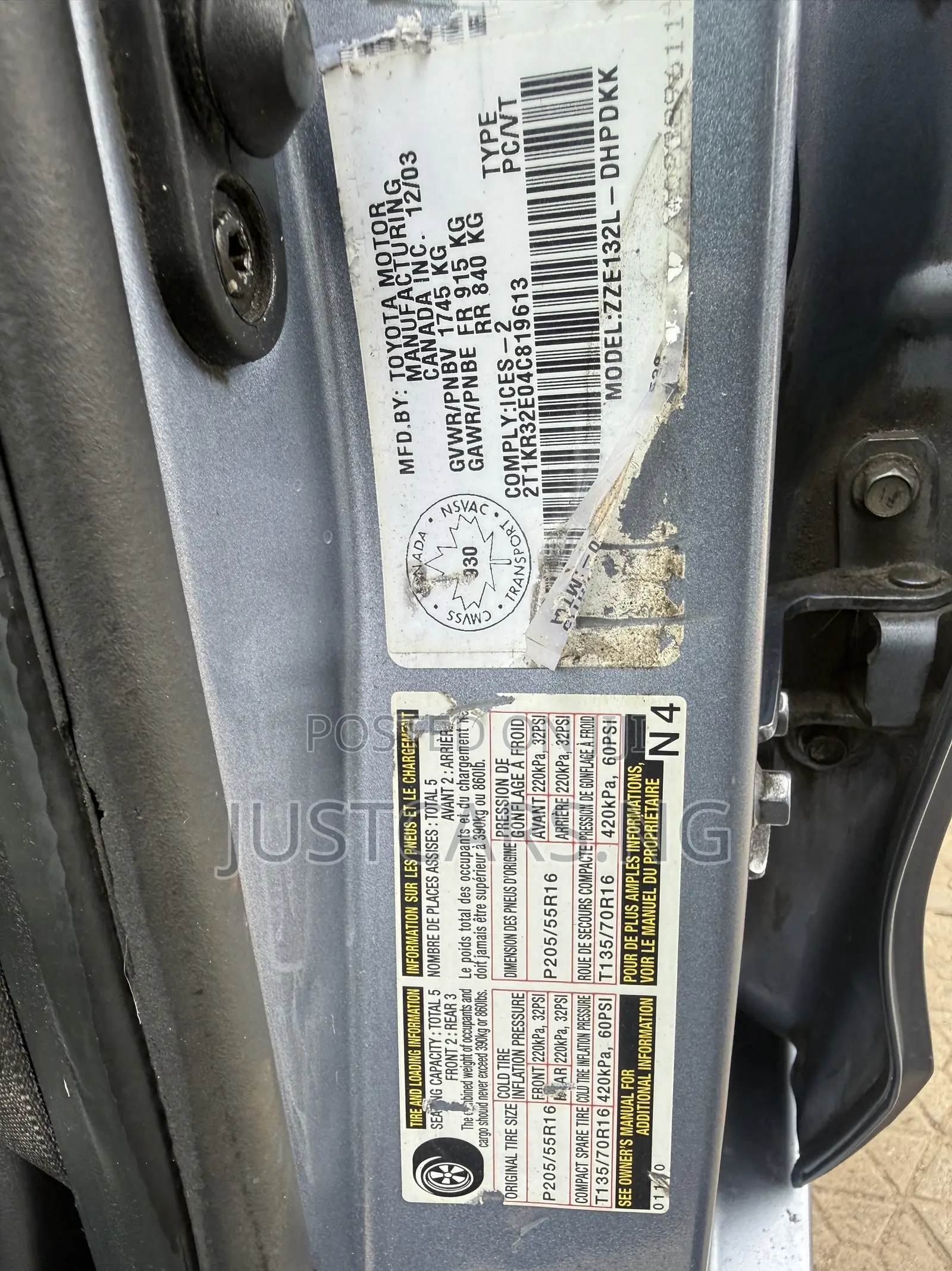 Toyota Matrix 2004 Blue