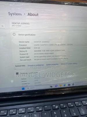 Laptop Dell XPS 13 4GB Intel Core i5 SSD 256GB