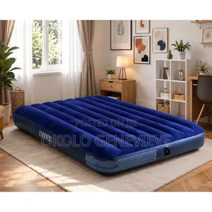 Inflatable Double Airbed 4.5ft by 6ft 10inches Height With Hand Pumper