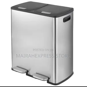 40L Double Sided Stainless Steel Waste Bin T2mm7