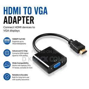 HDMI to VGA Adapter 1080P Full HD Video Converter Male to Female Cord