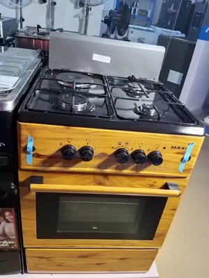 Maxi 60cm 4burner Standing Gas Cooker With Oven Wood Colour
