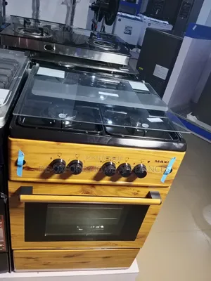 Maxi 60cm 4burner Standing Gas Cooker With Oven Wood Colour