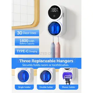Smart UV Toothbrush Sterilizer 1800mah Rechargeable