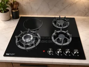 Sky-Oppein Turkish 4-Burner Gas Cooktop – Black Glass