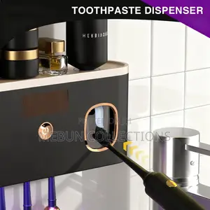 Toothbrush Holder, Sterilizer and Toothpaste Dispenser