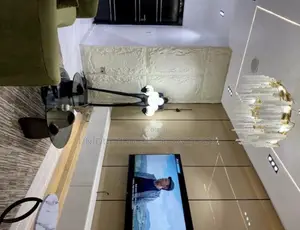 TV Console With Pu Stone Panels