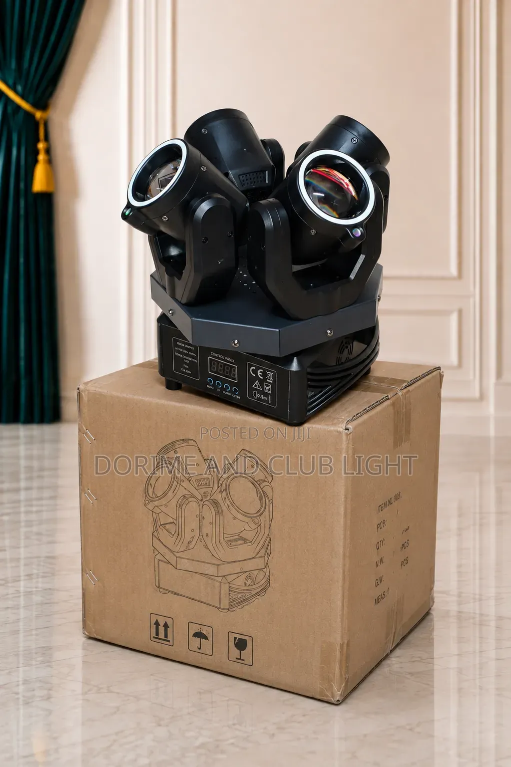 4 Arms Moving Head + Laser + LED Ring Stage Light