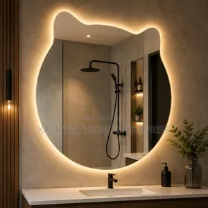 Elegant LED Bathroom Mirror - Cat Shape Design