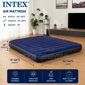 Double Durabeam Airbed With Manual Pump