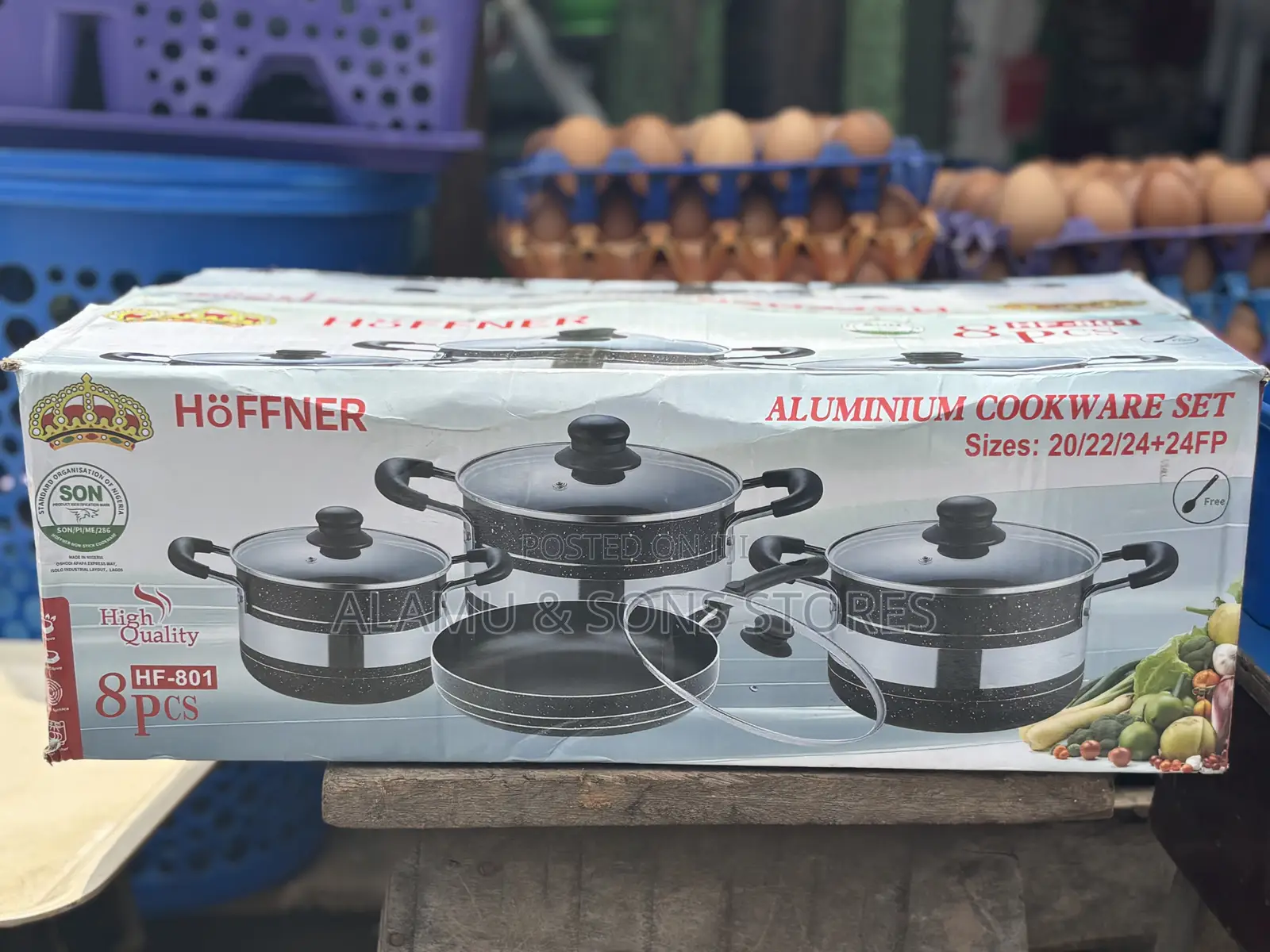 HÖFFNER HF-801 8-Piece Aluminium Cookware Set