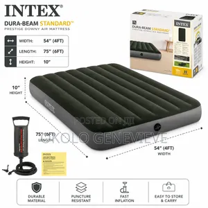 Full Size Durabeam Standard Prestige Downy Airbed With Pump 2 Person