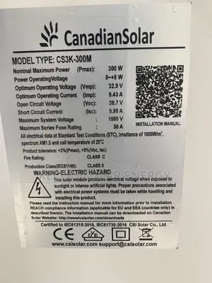 300w Canadian Solar Panel 72 Cells