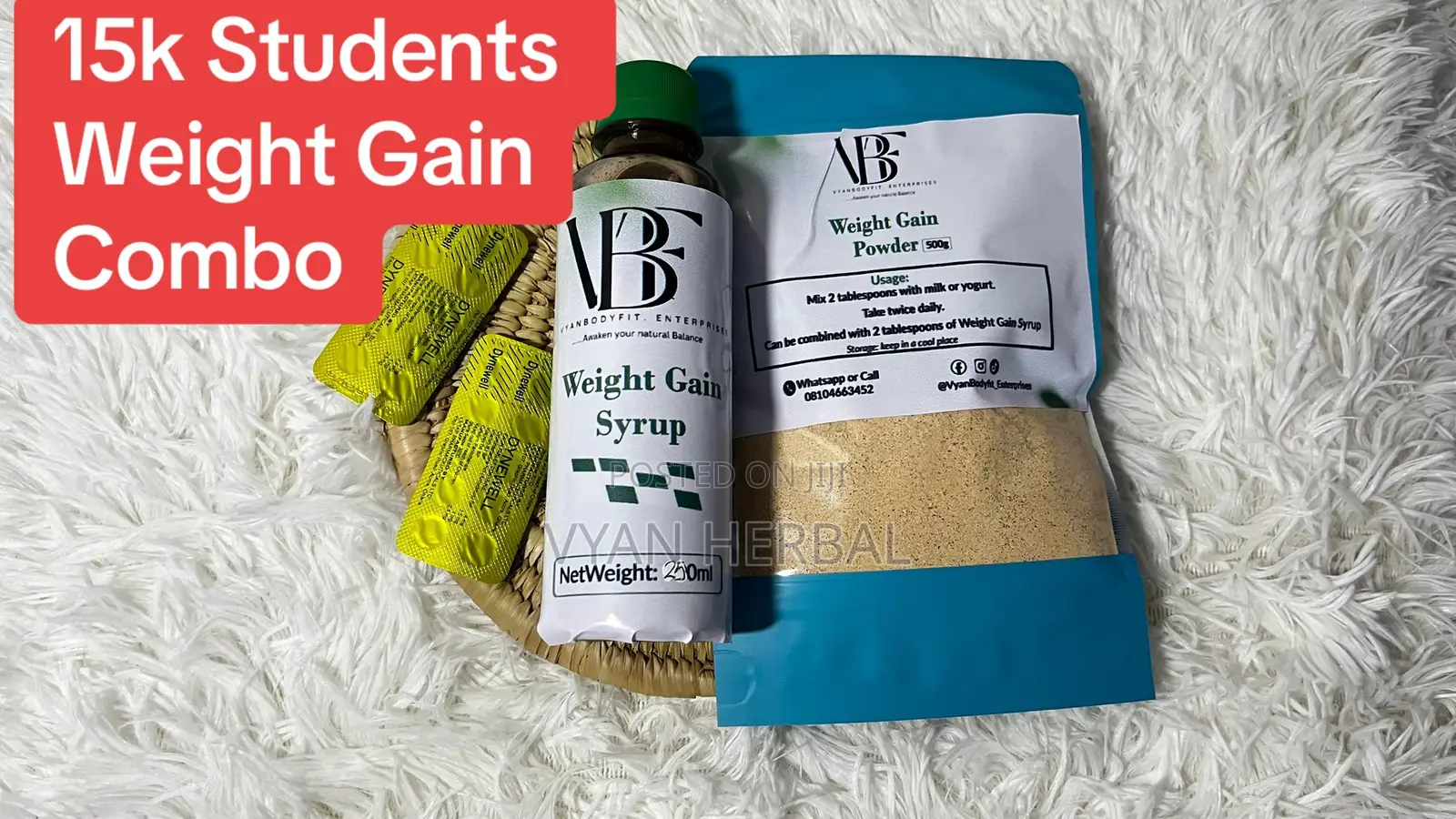 15 Weight Gain Student Combo