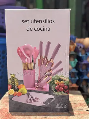 Pink Kitchen Utensils Knife Set