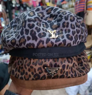 Leopard Print Cashmere Beret Hat