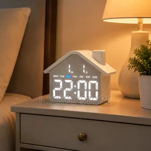 House-Shaped Digital LED Alarm Clock