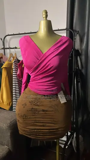 Long-Sleeve Ruched Wrap Top
