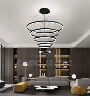 Modern 5 Round Ring Led Ceiling Chandeliers for Living Dining Room