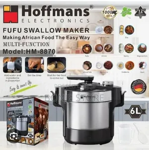 Hoffmans 6L Automatic Swallow Maker Fufu Pounding Blender 1000W