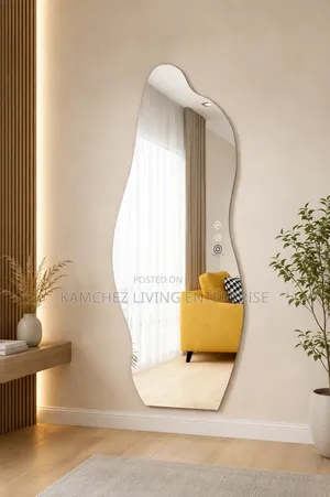 Modern Wavy Full-Length Led Mirror – Touch Control,Bluetooth