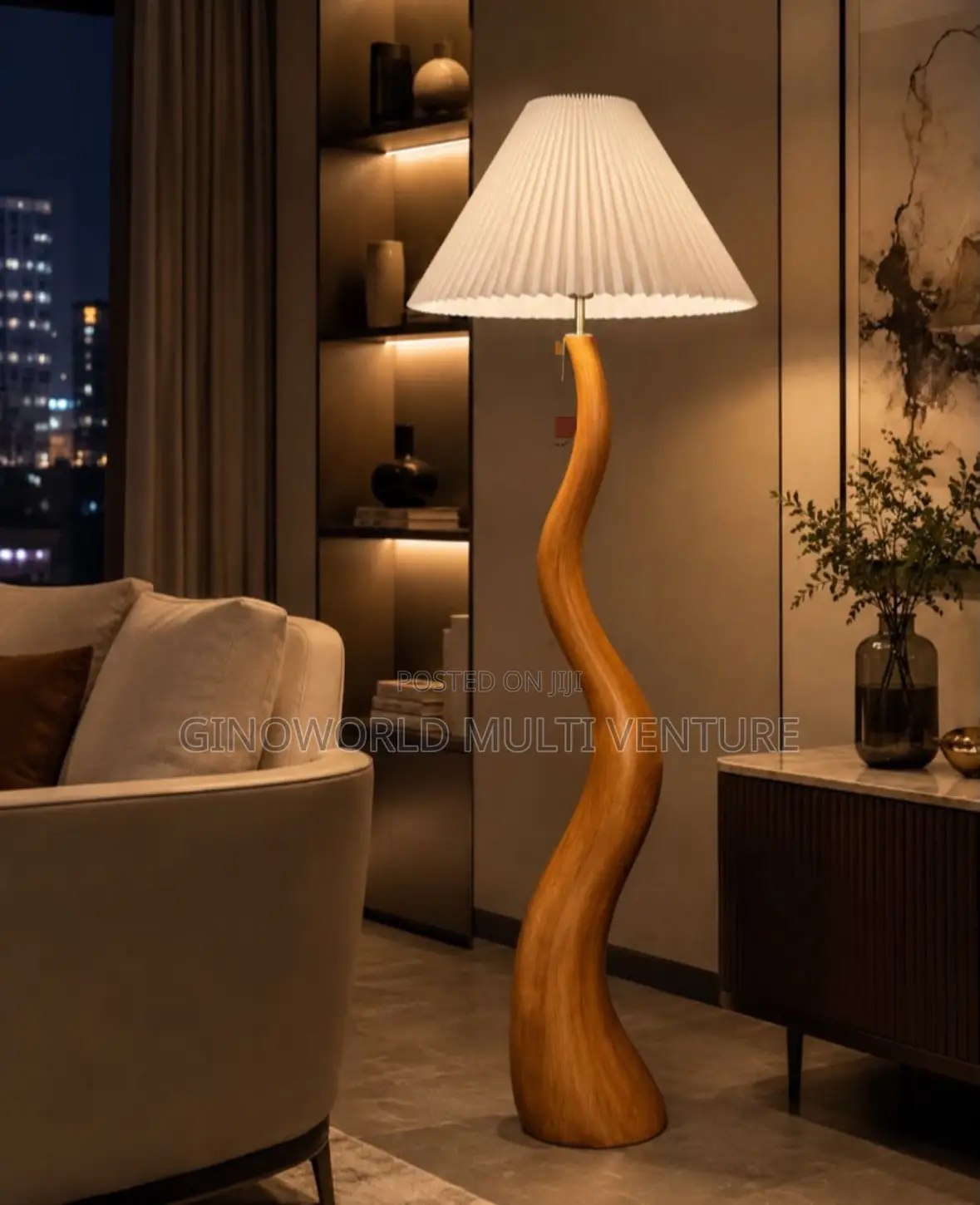 Floor Wooden Lamp