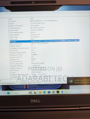 Laptop Dell Precision 7560 32GB Intel Xeon SSD 512GB