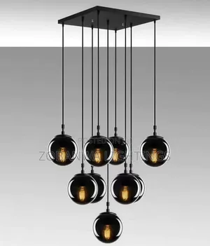 Designer's Creative Art LED Glass Hanging Lamp