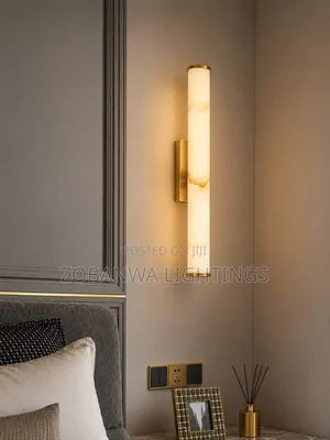 Modern Copper Marble Wall Lamp Netural Stone Wall Light