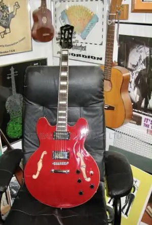 Red Semi-Hollow Body Electric Guitar – Double Humbucker