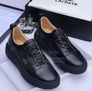 Lacoste Brown Leather Panel Low-Top Sneakers