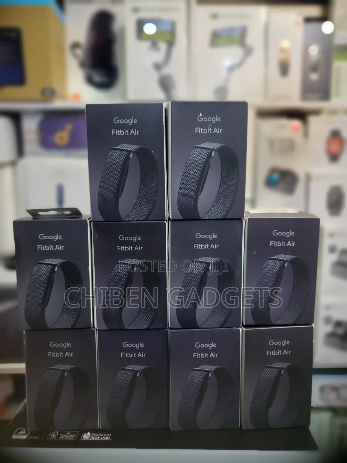 Google Fitbit Air Heart Rate Bluetooth Tracker Black Obsidian Loop