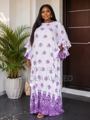 Long Boubou Gown Full Stone Front and Back