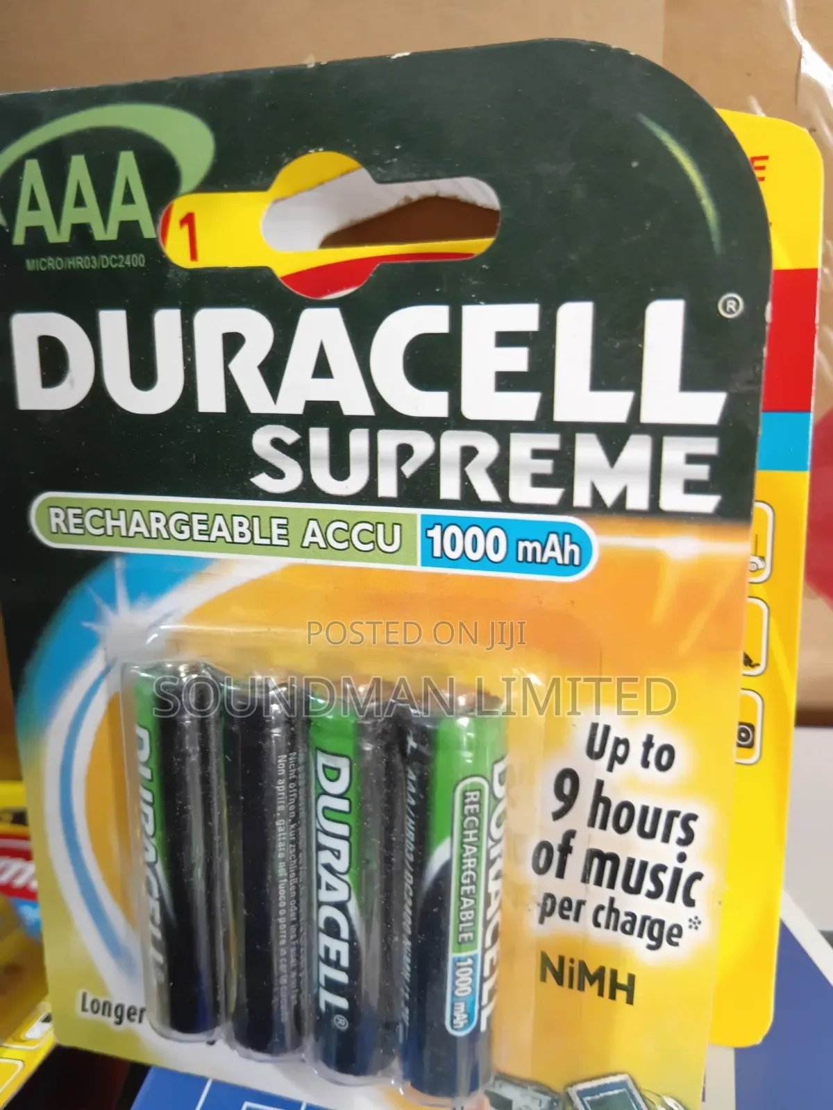 Duracell Rechargeable Battery AAA AA Plus