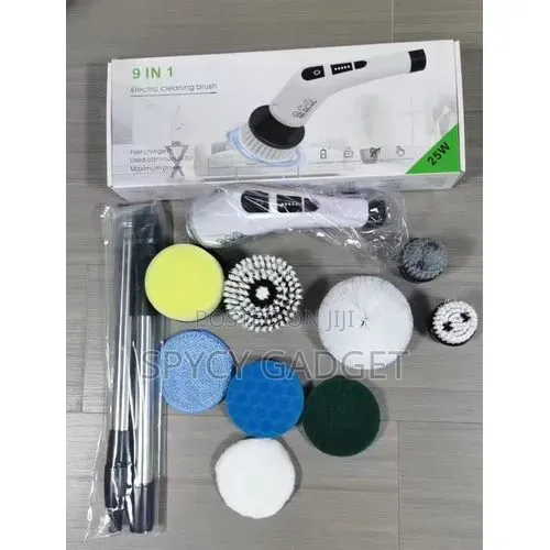 Rechargeable 9-in-1 Spin Scrubber Cleaning Brush