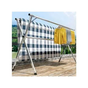 Expandable Heavy Duty Stainless Steel X-Shaped Clothes Hanger Dryer