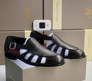 Dino Verratti Black Leather Double-Strap Monk Loafers.