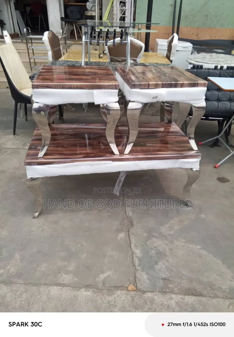 High Quality Marble Sides Stool and Center Table
