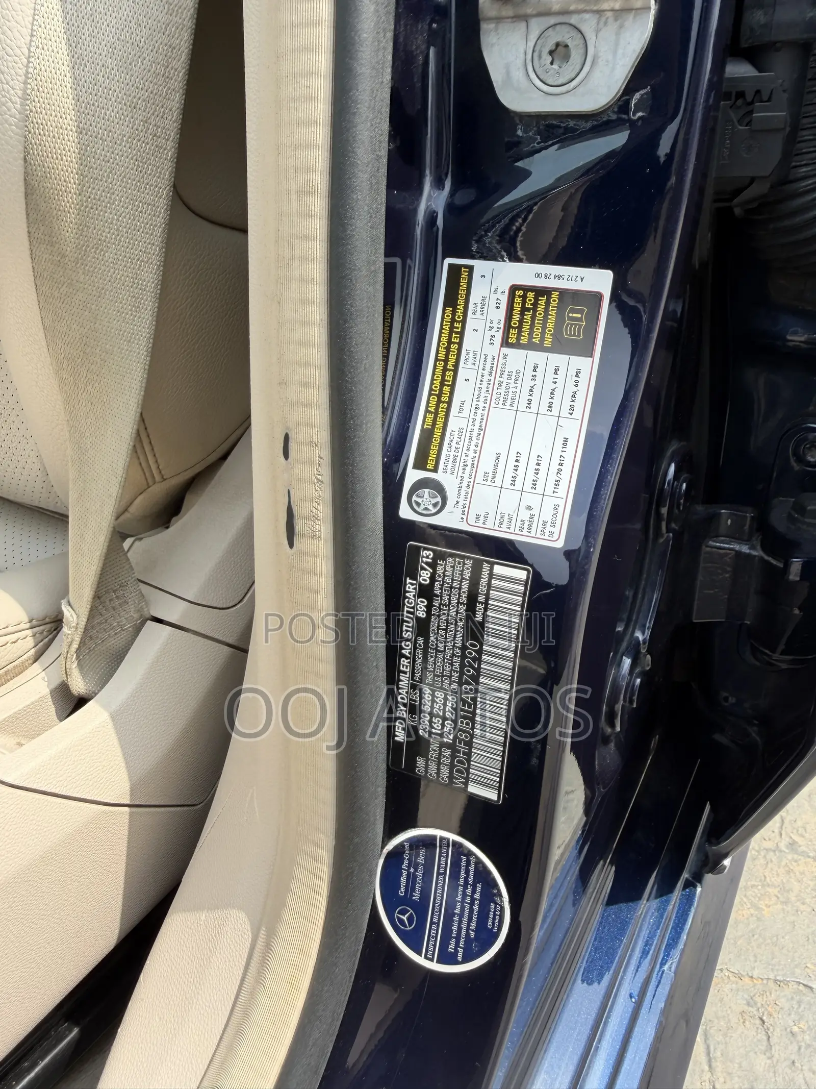 Mercedes-Benz E350 2014 Blue