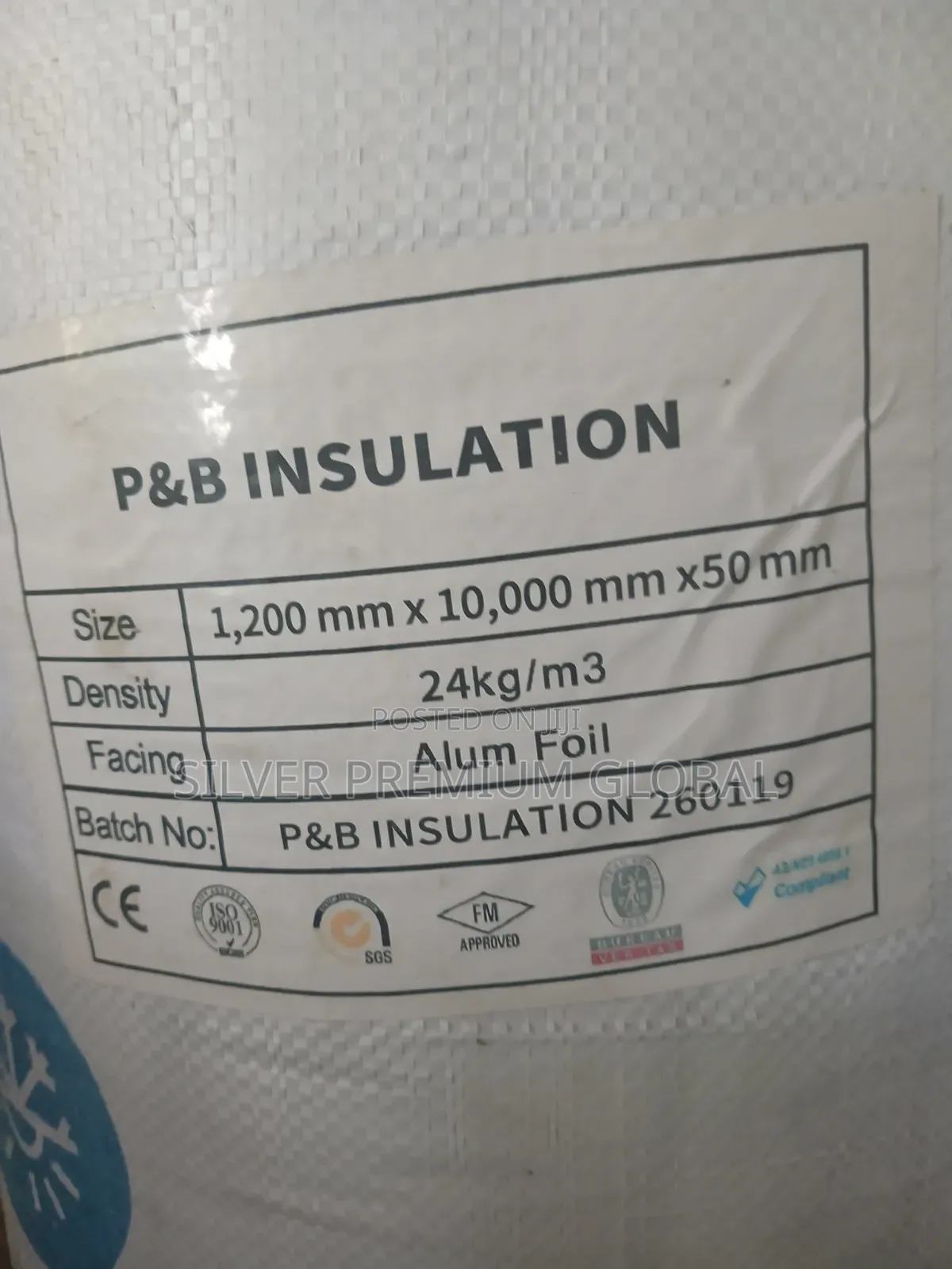 P B Fiberglass Wool