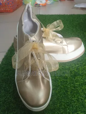 Women's Metallic Gold Sneakers