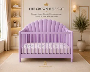 Luxury Baby Cot | the Crown Heir | Upholstered Crib | Windsor Royale