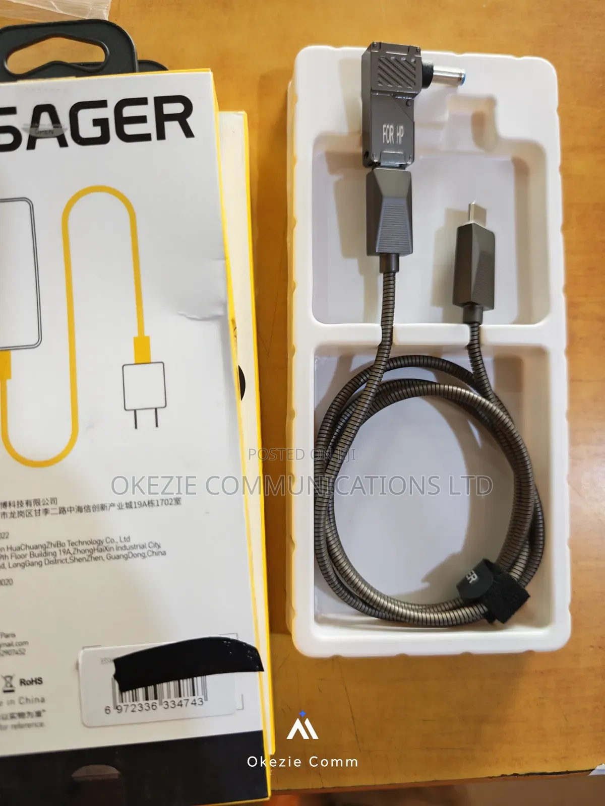 USB-C to Laptop Cable; Charge Laptop With Powerbank of 65w Upward