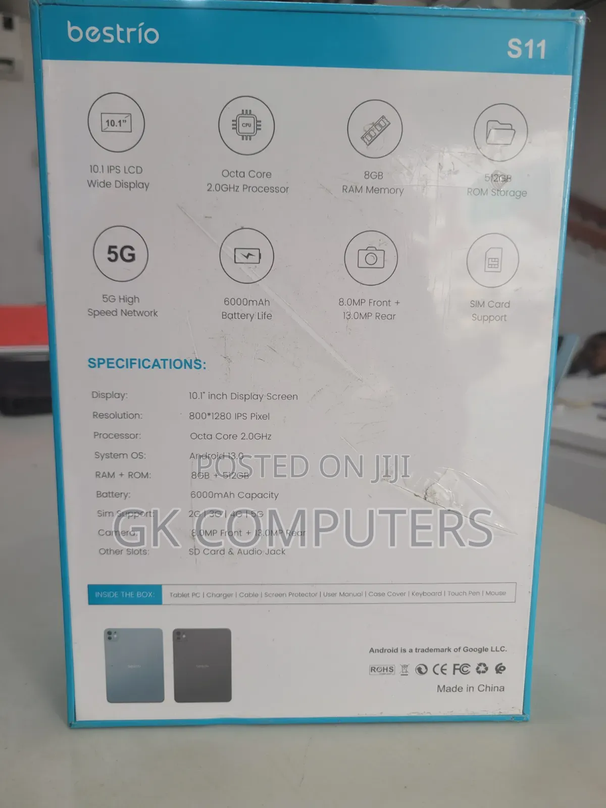New Bestrio Tab S11 512 GB Silver