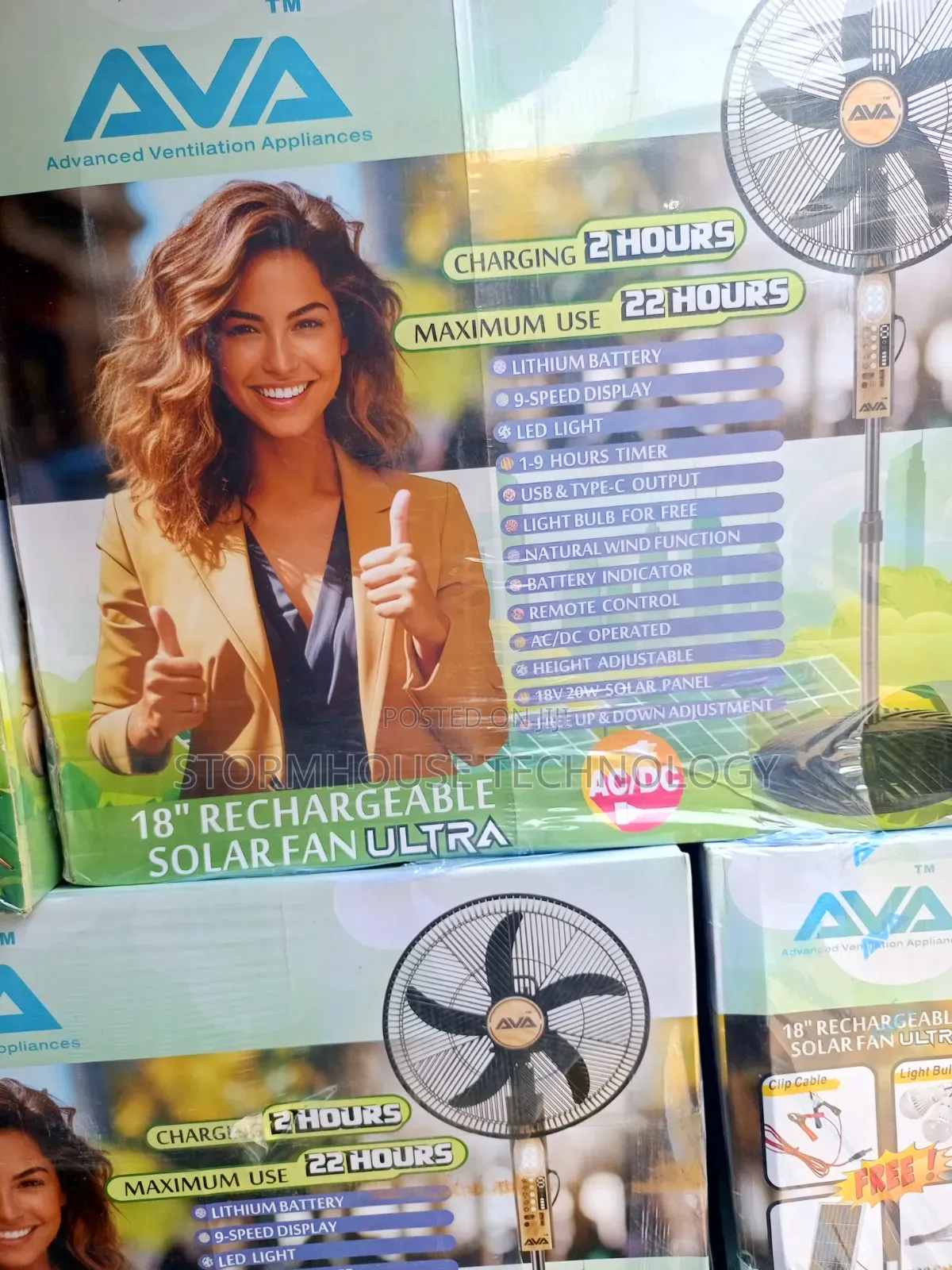 Solar Rechargeable Fan