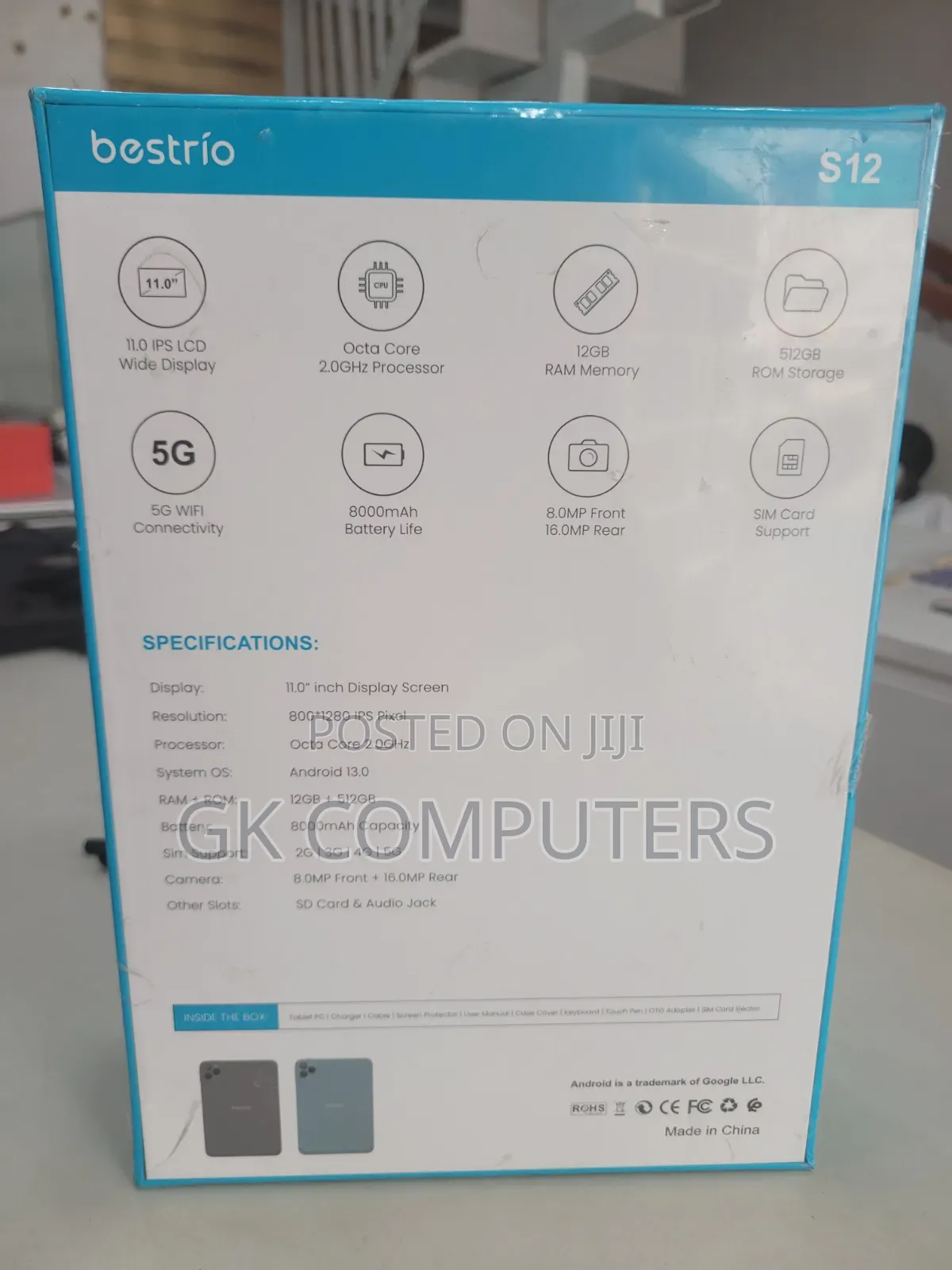 New Bestrio Tab S12 512 GB Gray